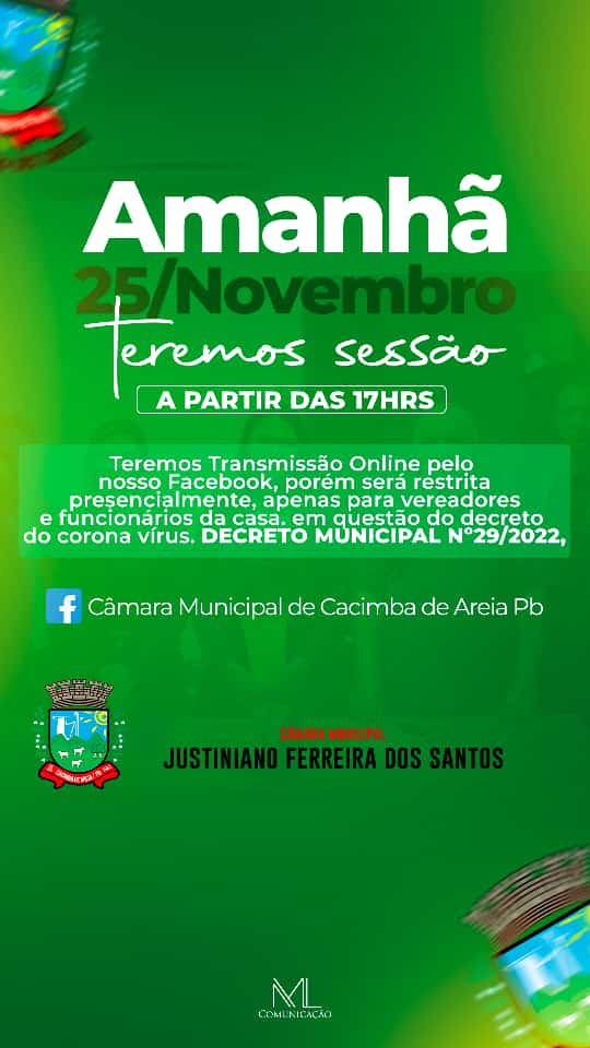 Câmara realizar mais uma Sessão Ordinária